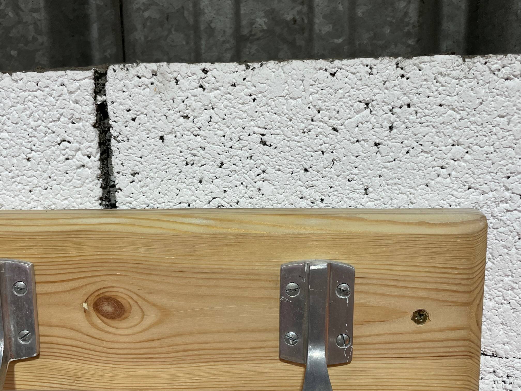 Vintage wall coat rack from the 1960s.