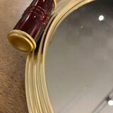 Golden mirror plateau Art Deco diameter 34cm