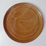 5 vintage signed stoneware flat plates