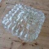 Applique/ plafonnier ancien en verre moulé