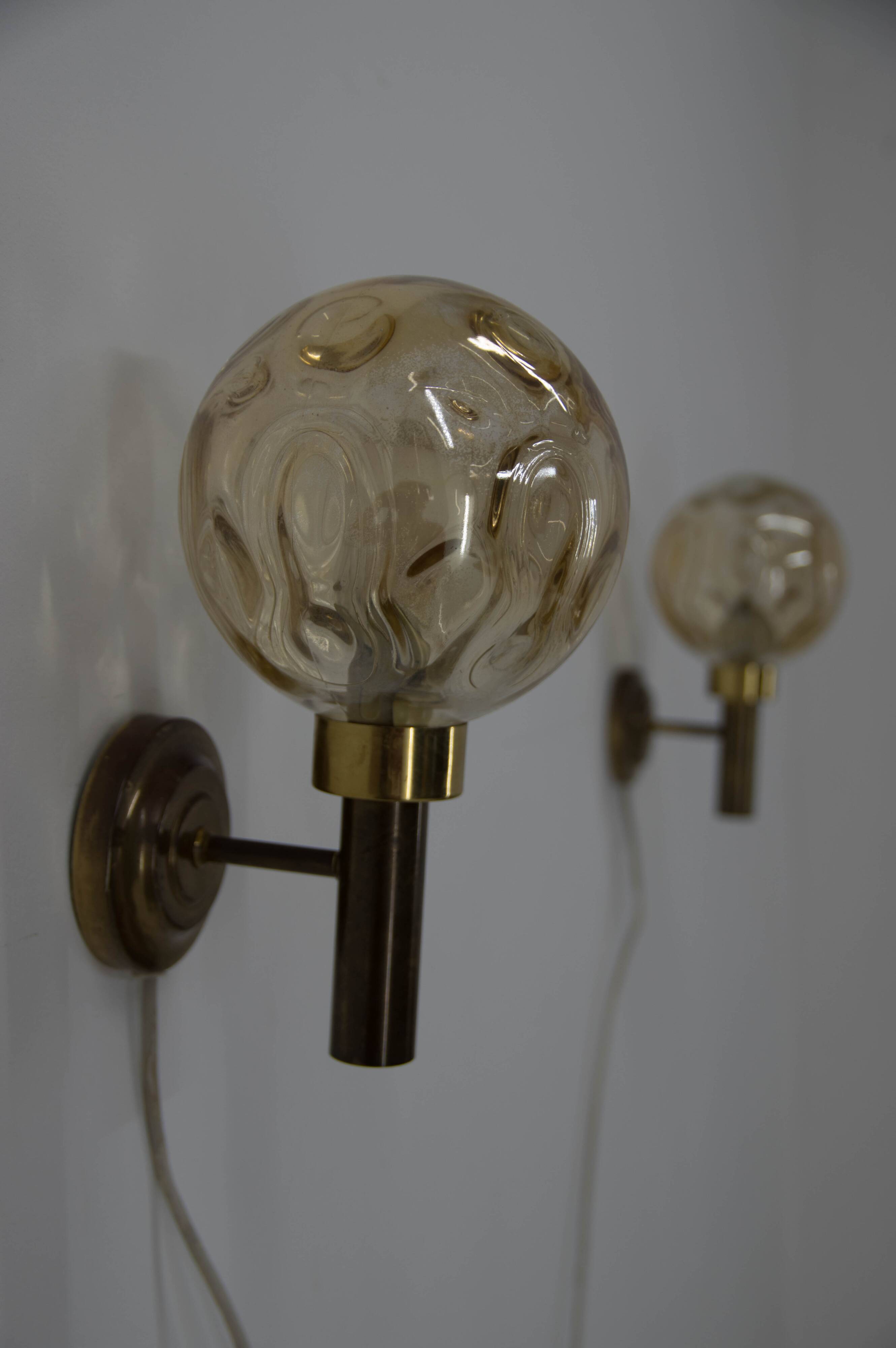 Set of Two Wall Lamps, Denmark, 1970s