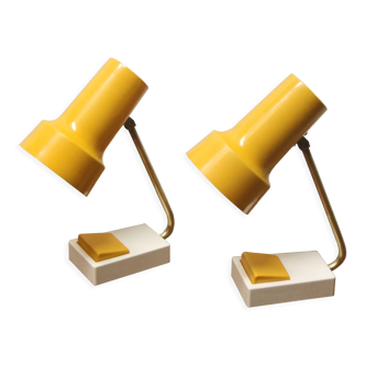 Pair of bedside lamps, 60's