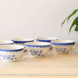 Vintage cups stencil pattern x 6, vintage, 1950