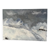 La neige - paysage, huile sur toile