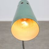 Mid-Century Italian Table Lamp in Blue Metal