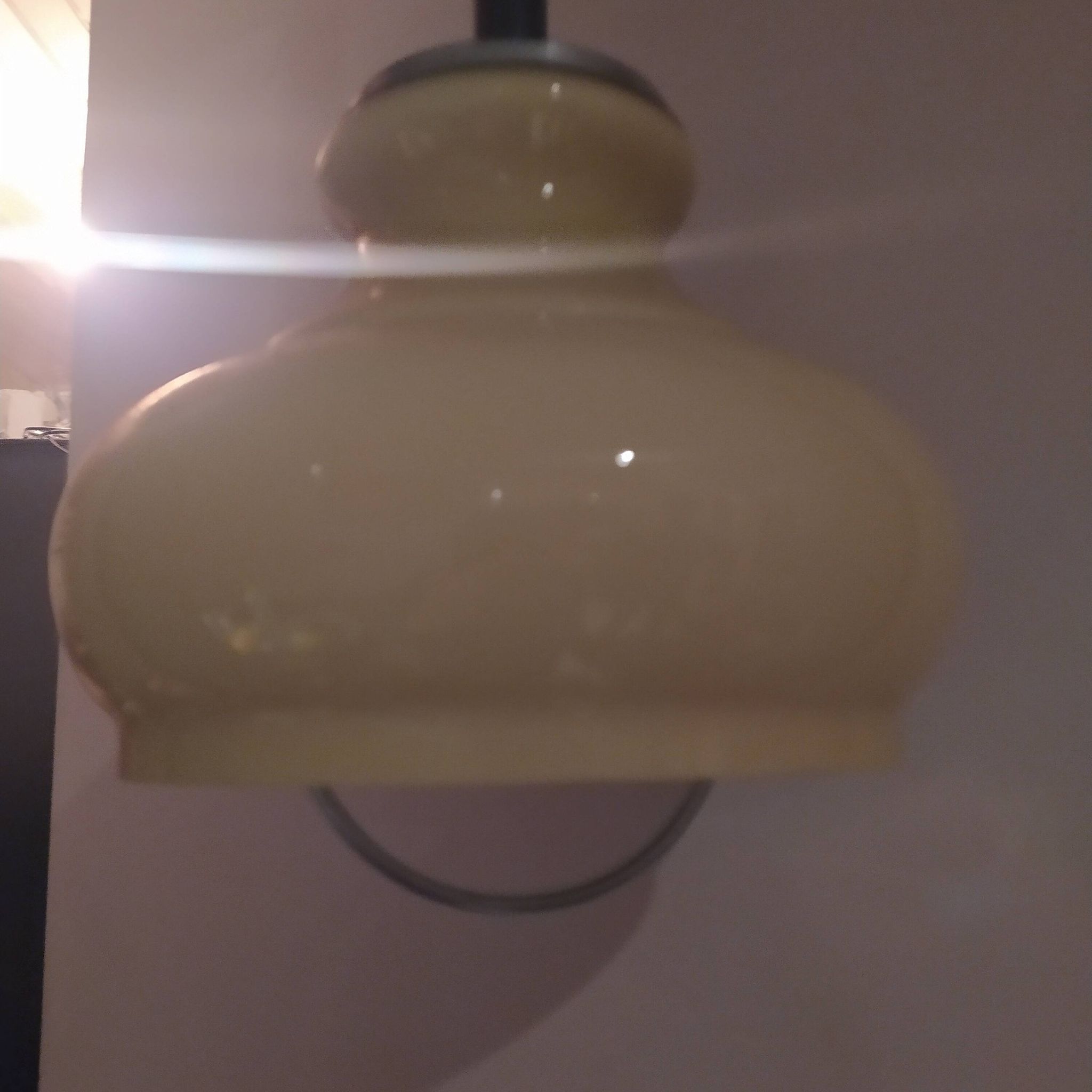 suspension vintage opaline Italy 1970 système Rolly