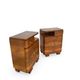 Tables de chevet Art déco italiennes en noyer, années 1940.