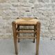 Wooden stool and mulched seat