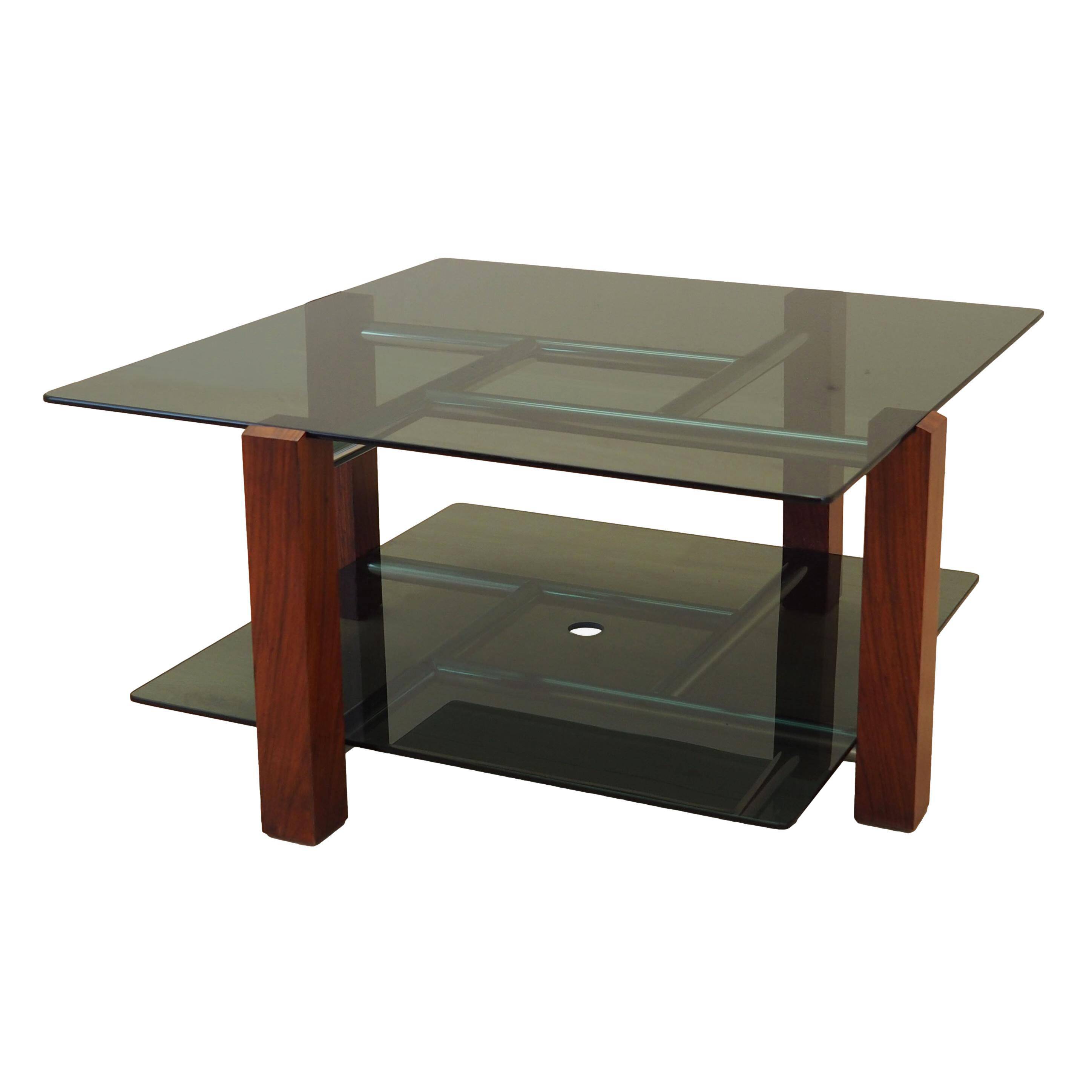 Glass table, Italian design, 1970s, production: Italy