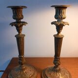 Pair of brass candlesticks