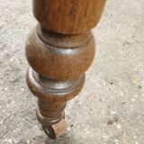 Table 6 pieds louis Philippe sur roulettes bois