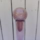 Blown glass bottle with bubbles, Biot glassware style, vintage