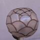 Floral floor lamp in pearlescent Capiz, 1970s.