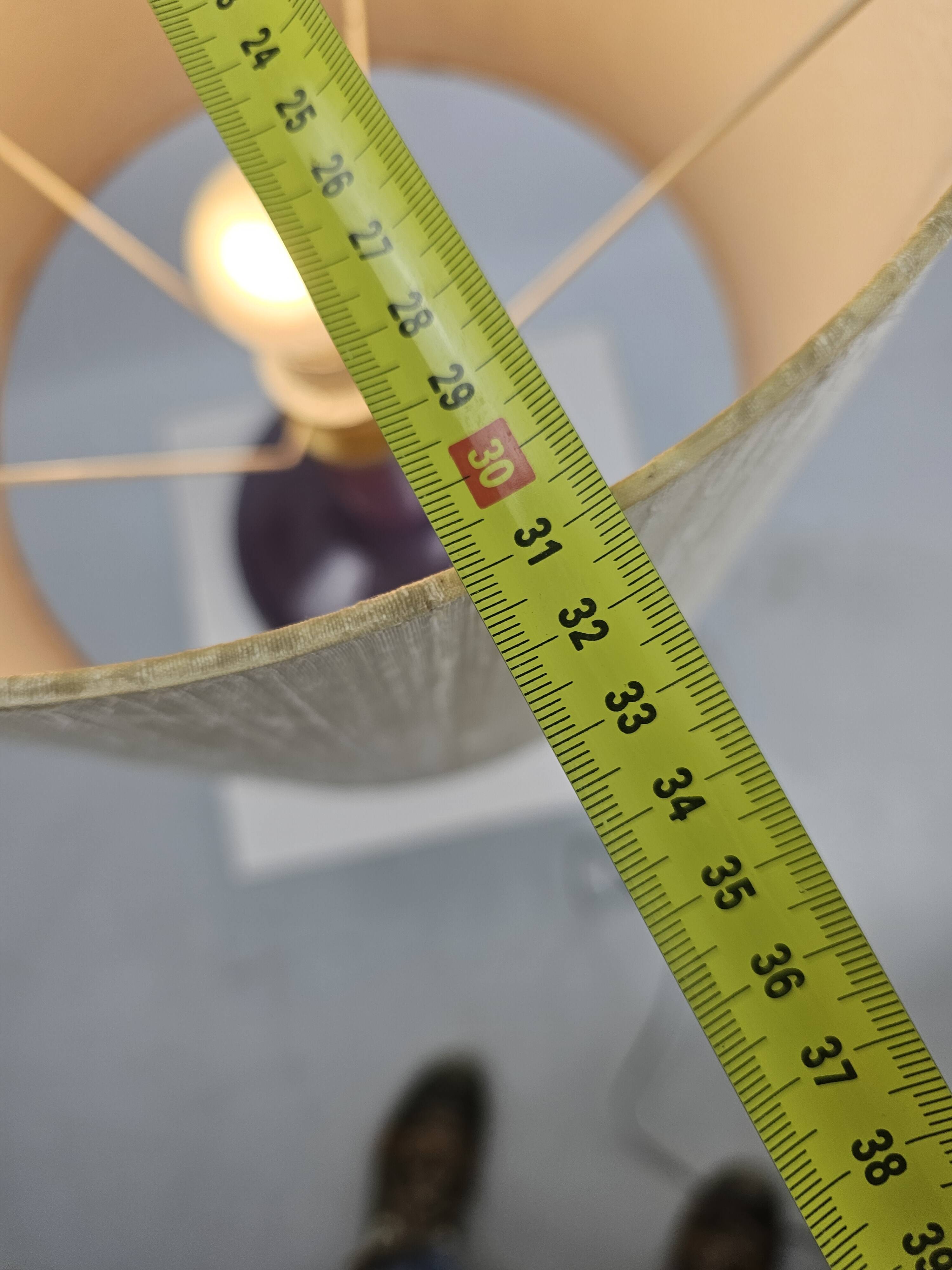 Lampe de table design Holmegaard modèle Troll 2 pied en verre couleur violet