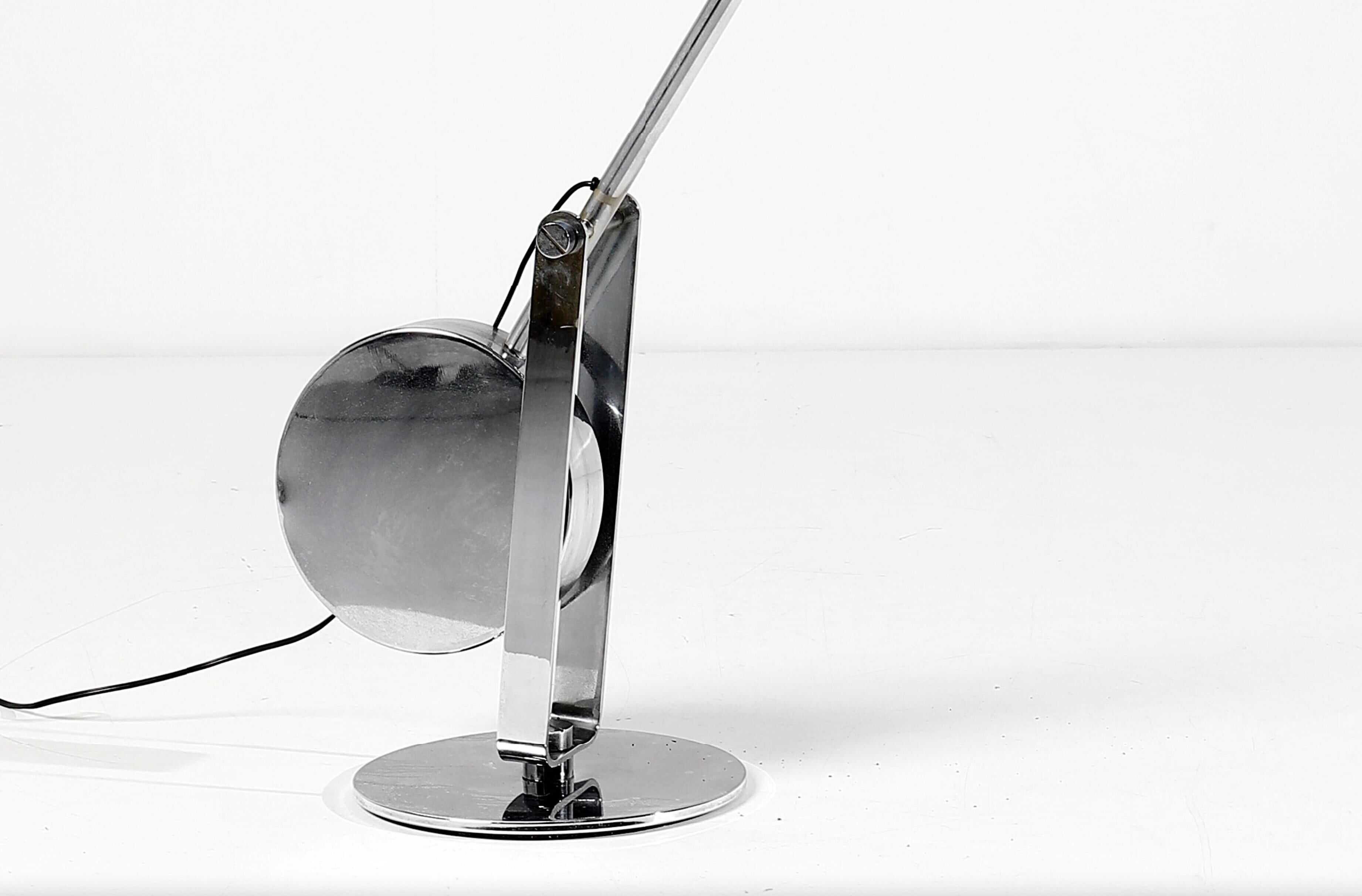 Lampe chromée surdimensionnée avec contrepoids Anonymous Italia, 1970