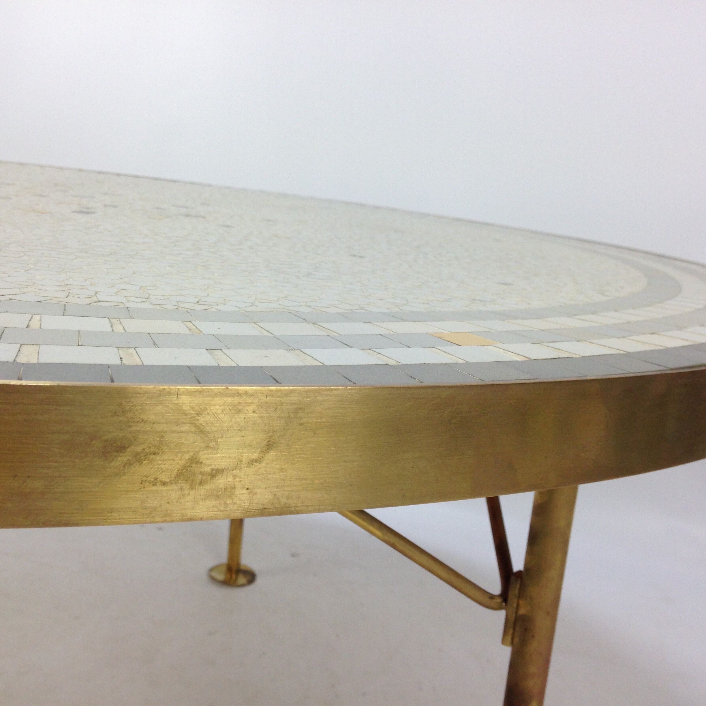 Table basse en mosaïque par Berthold Müller, années 1950