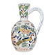 Polychrome earthenware jug, hand-decorated with floral motifs