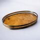 Aldo Tura style tray in Lucite burl wood, Italy, circa 1970s