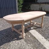 Large solid oak table with extensions
