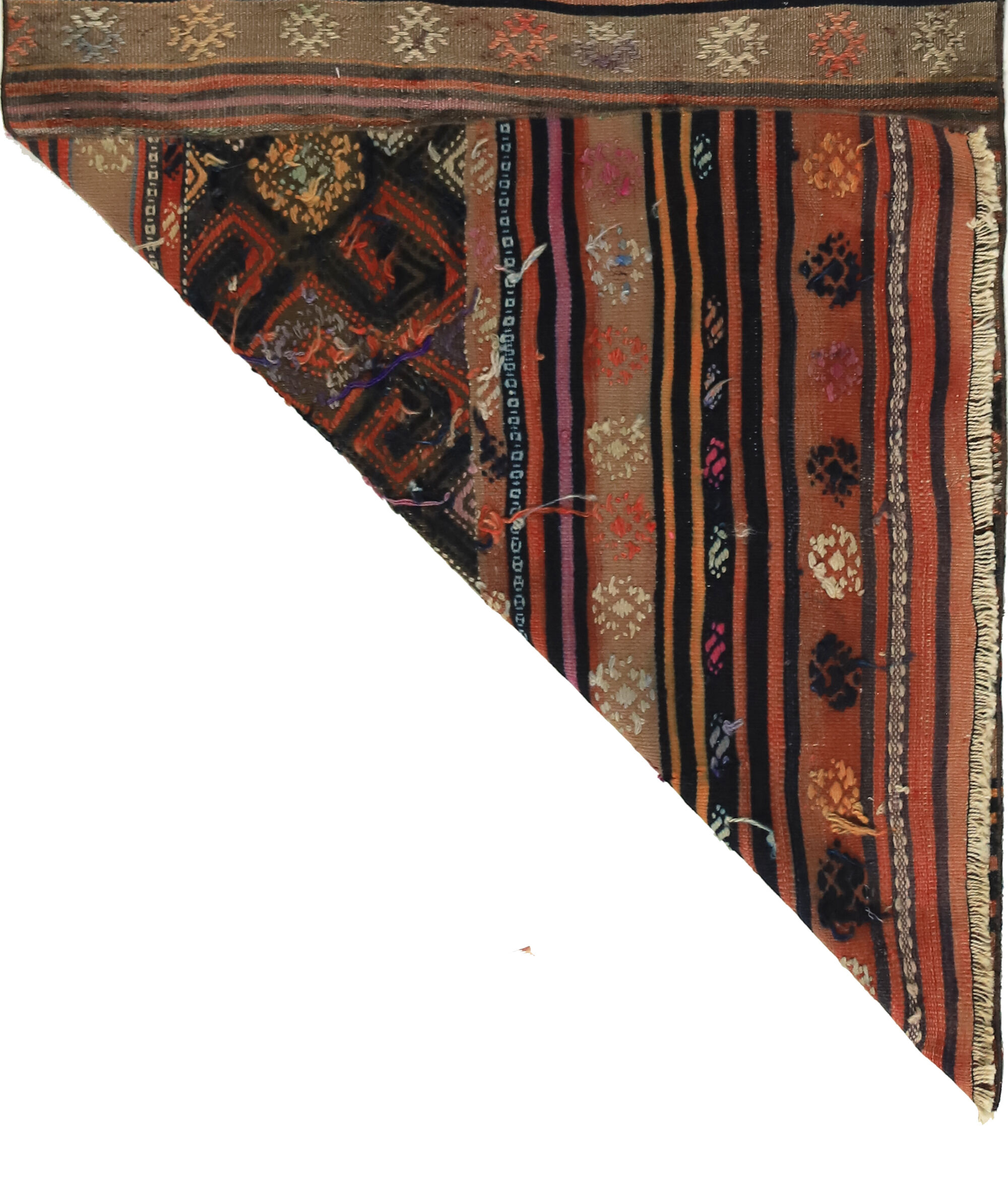 Anatolian handmade kilim rug 247 cm x 97 cm