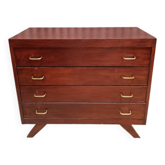 Vintage Scandinavian 4-drawer chest of drawers