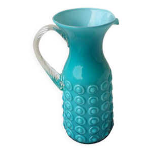 Pichet en opaline italienne - turquoise