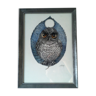 "Blue night" China ink