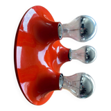 Space Age saucer wall lamp with 3 lights from the 70s