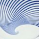 Vintage Murano glass cobalt blue swirl flush mount