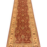 Tapis Afghan Ziegler coureur fait à la main - 81x285cm
