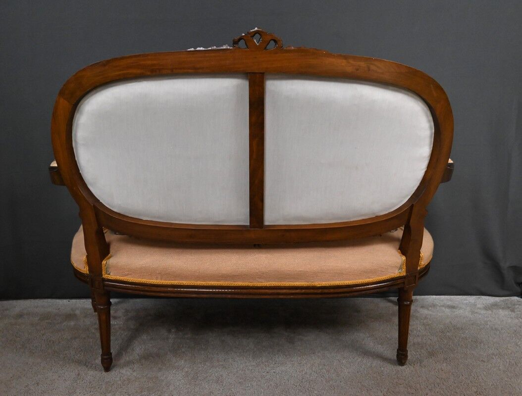 Beech canapé, stained, Louis XVI style - 1920