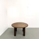 Table ronde années 50 constructiviste noyer