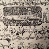 Lithograph engraving on boxing from 1928