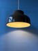 Vintage mid century pendant lamp in brown metal