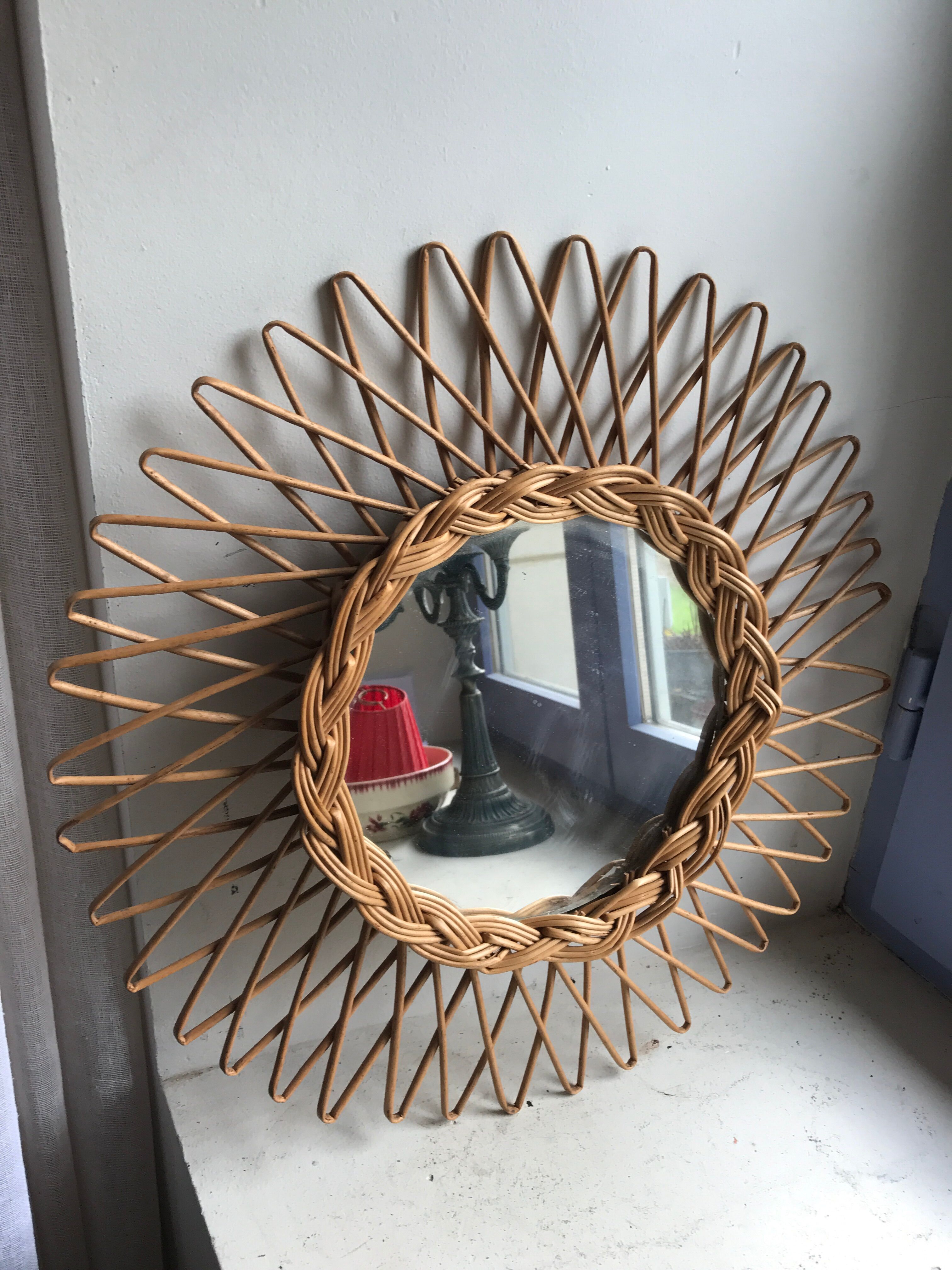 Miroir rotin 43cm