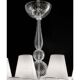 Oversized Modern Murano Glass Chandelier in Crystal Clear