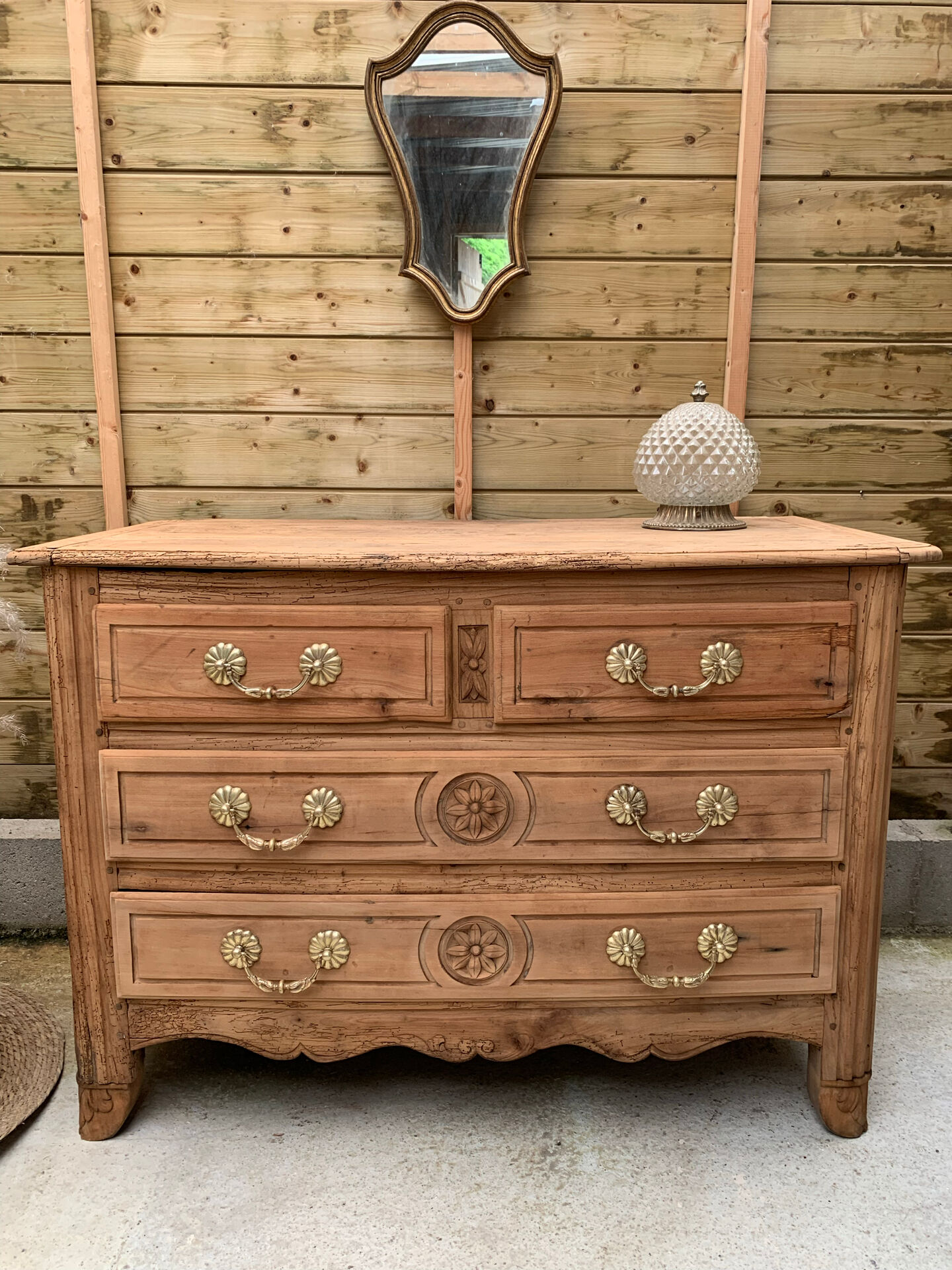 Louis XV solid wood chest of drawers