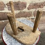 Tripod trading stool, Alsace peasant art, France 1920