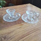 Set de 2 portes bougies en verre