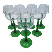 Vintage white wine glasses from Alsace