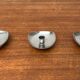 Vintage Danish minimalist candle holders by Arne Jacobsen for Stelton, set of 3.