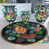 Set of 3 vases and ceramic cup Monaco Cerartvintage 1950