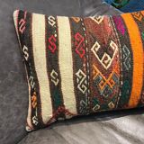 Vintage Orange Lumbar Cushion Cover 40x60cm