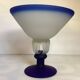 Frosted glass footed bowl in Murano style