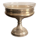 Bowl Coupe Pedestal Sweetmeat Dish Compote Silver-Plated Glass Engraved Fine