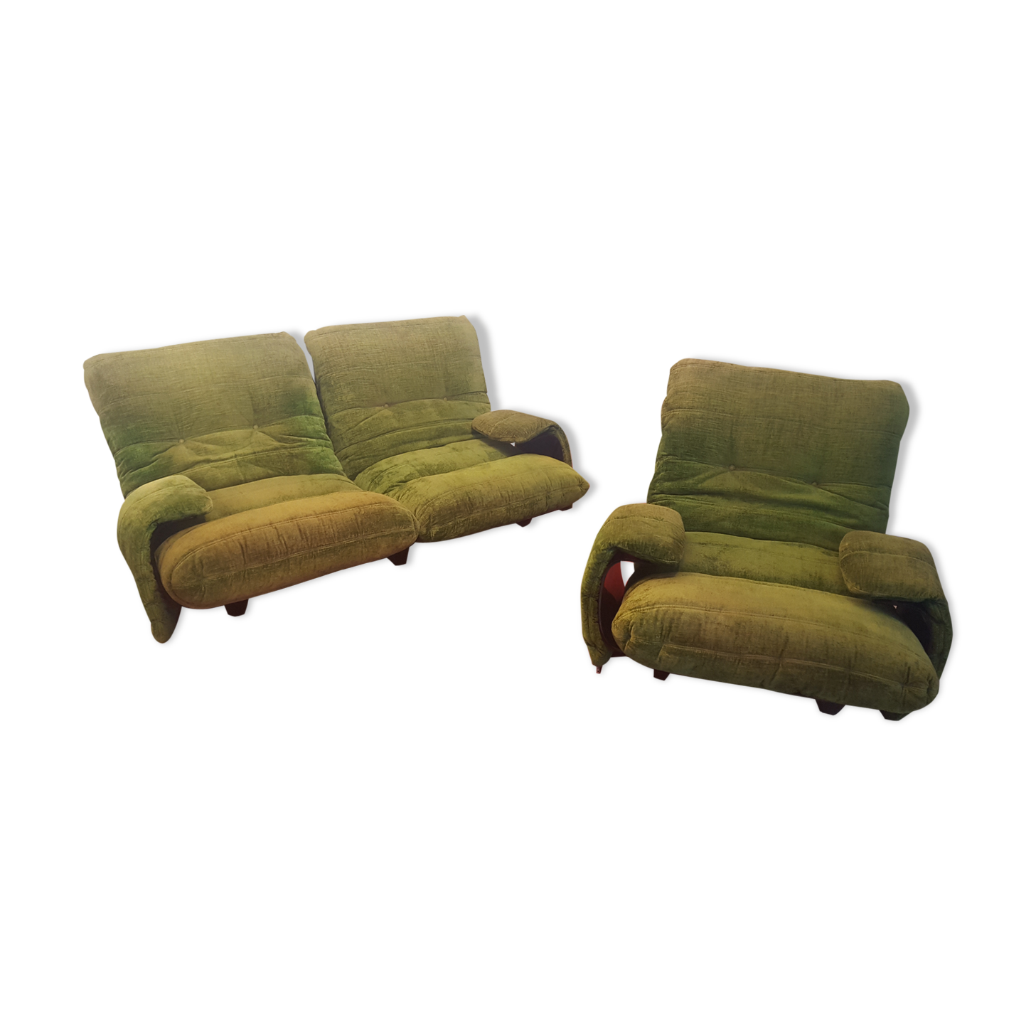 Canapé et son fauteuil par Michel Ducaroy, Ligne Roset 1970