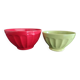 Faceted earthenware bowl