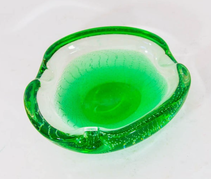 Murano glass art ashtray