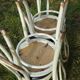 Série de 4 chaises bistrot Thonet blanches et noires