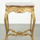 Antique French side table with marble tabletop from the 19th century